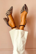 Keren™ | Tacones de punta con estampado de cebra