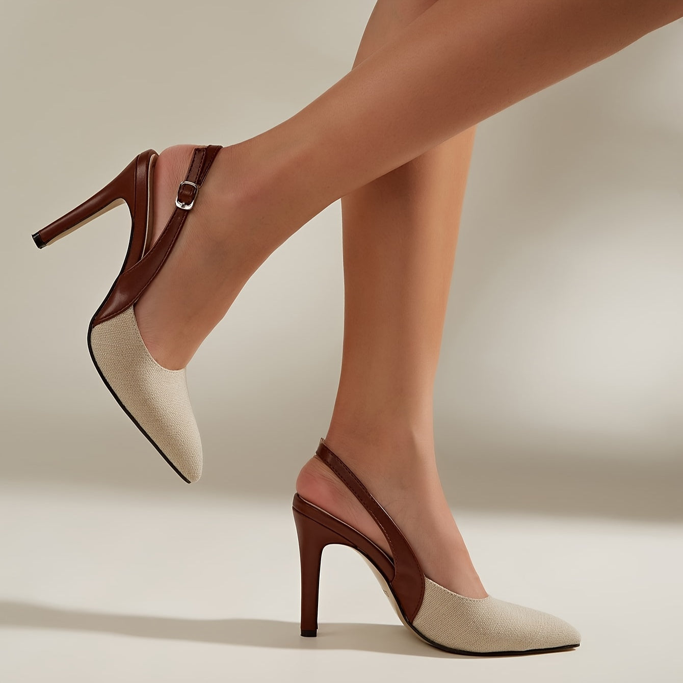 Amélie™ | Tacones slingback en contrast
