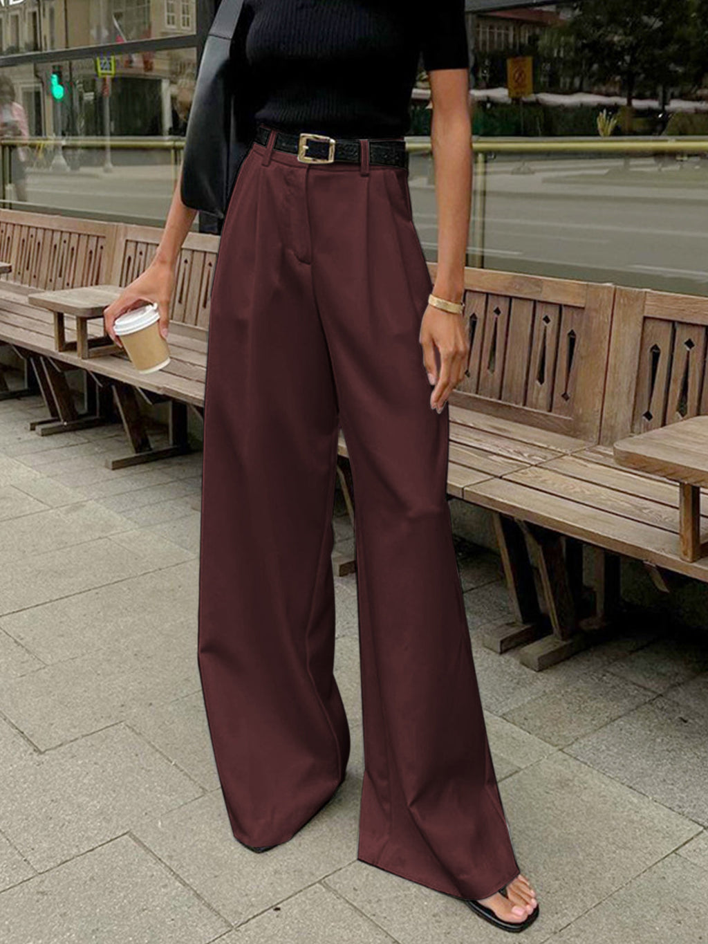 Renata | Pantalones anchos sin cinturón