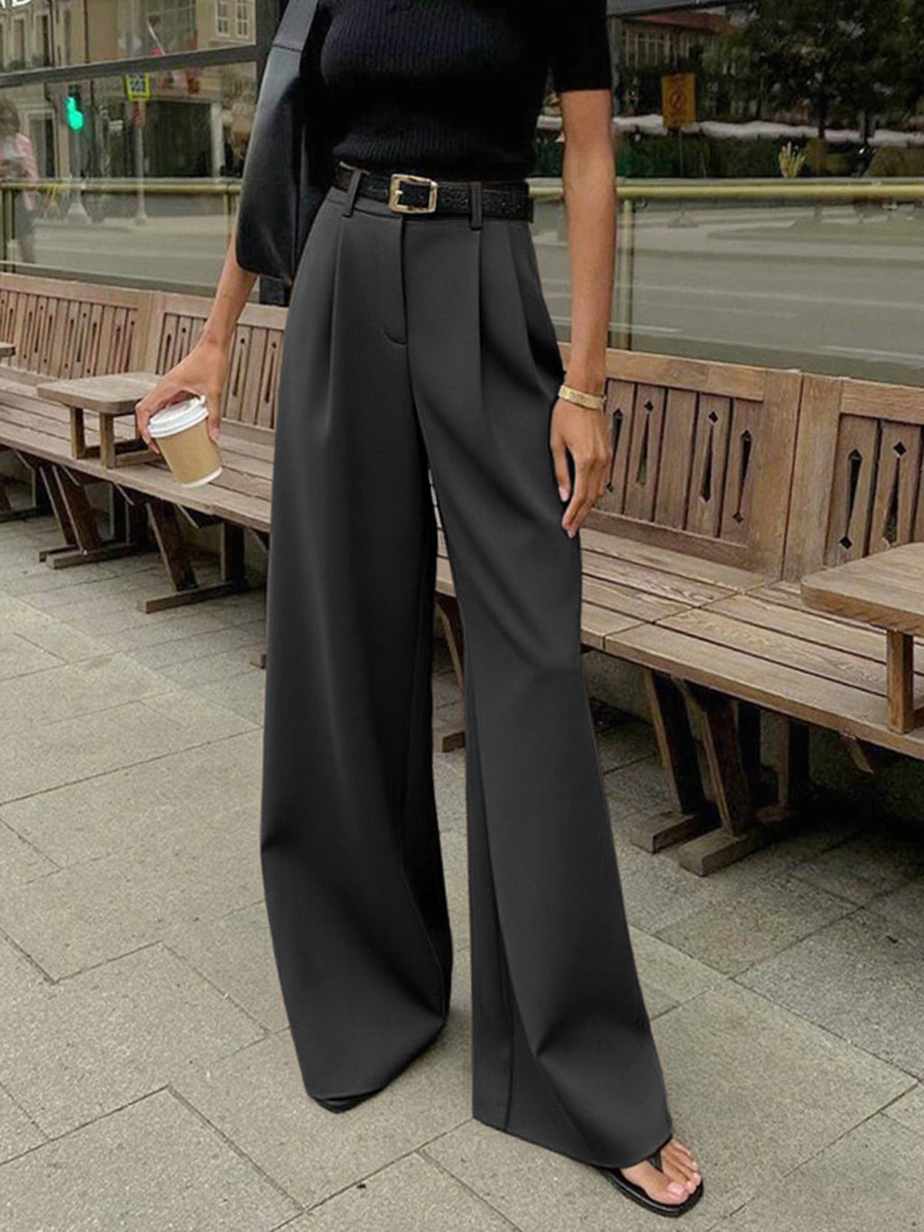 Renata | Pantalones anchos sin cinturón