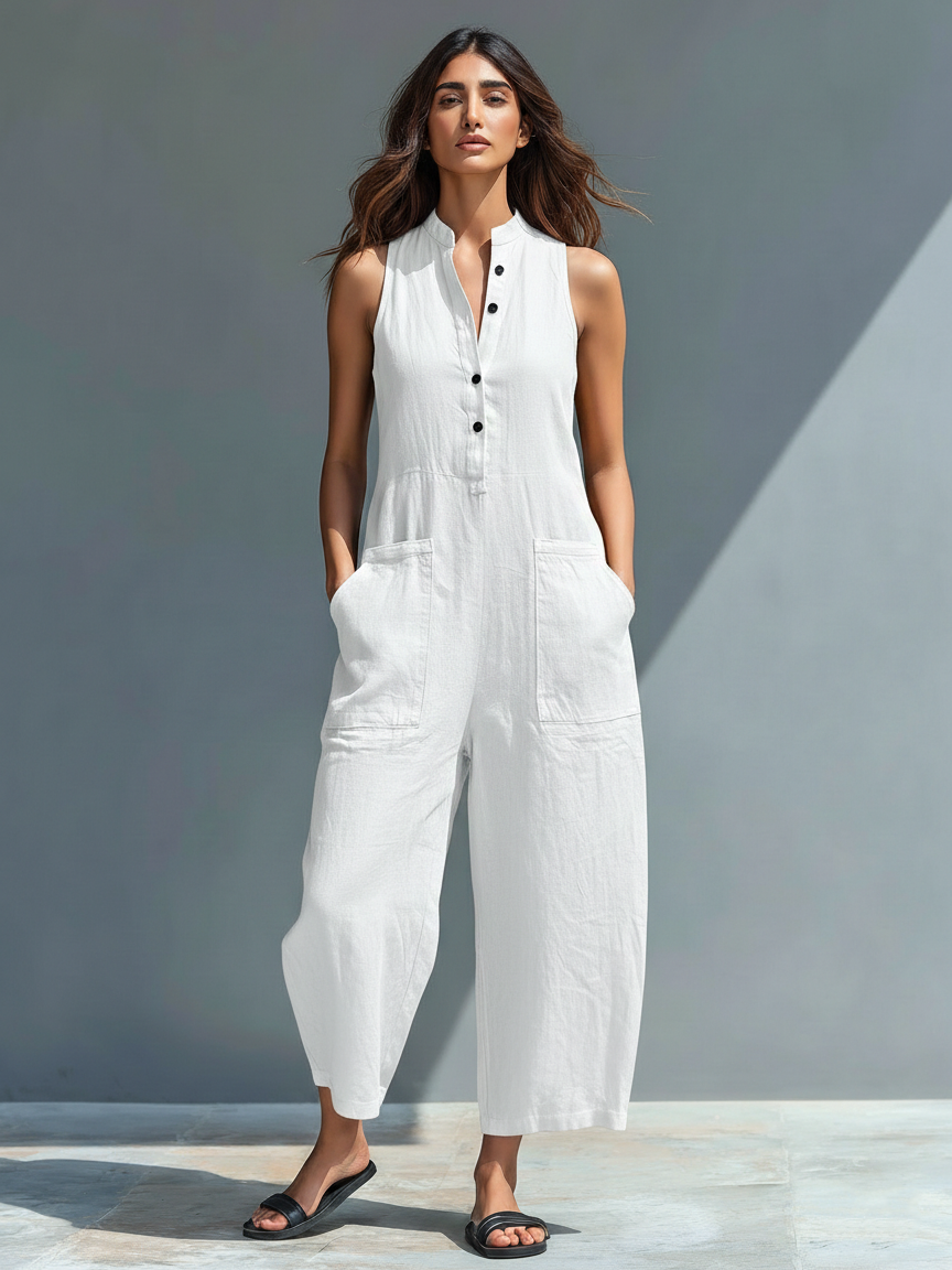 Conjunto de Lino sin mangas
